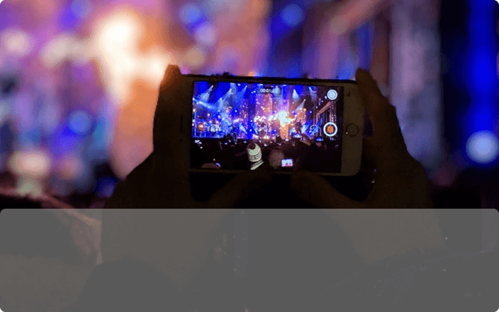 Concert video captured on a phone